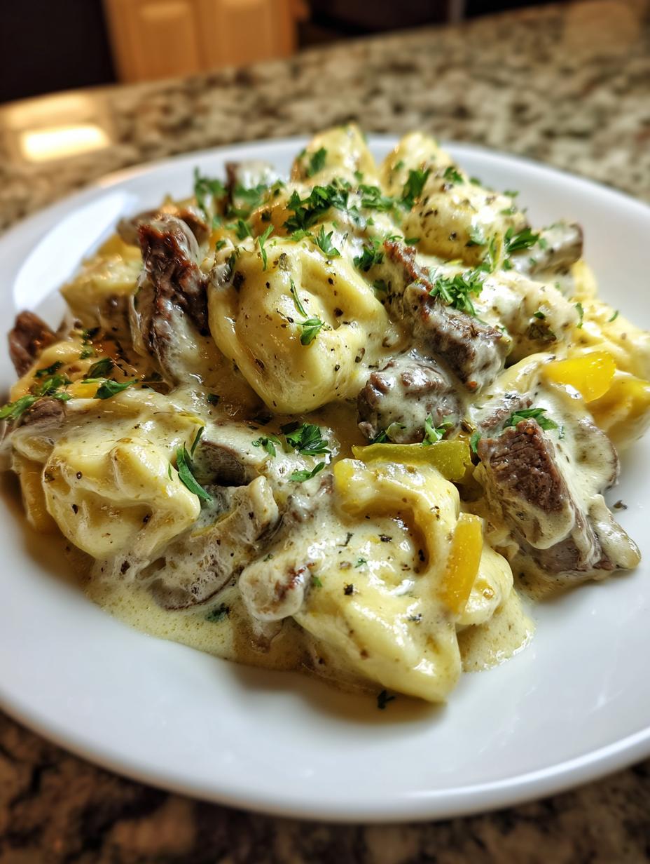Astonishing 1-Pan Cheesesteak Tortellini 5 Cheesesteak Tortellini - detail 2