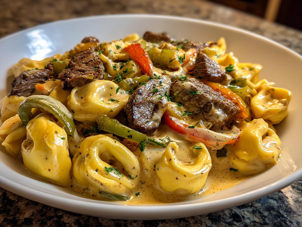 30-Min Flavorful Cheesesteak tortellini Magic
