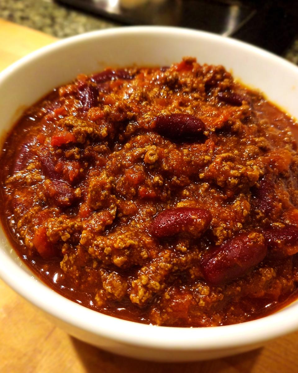 Chili with marinara sauce - detail 1