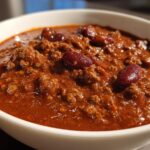 Chili with marinara sauce