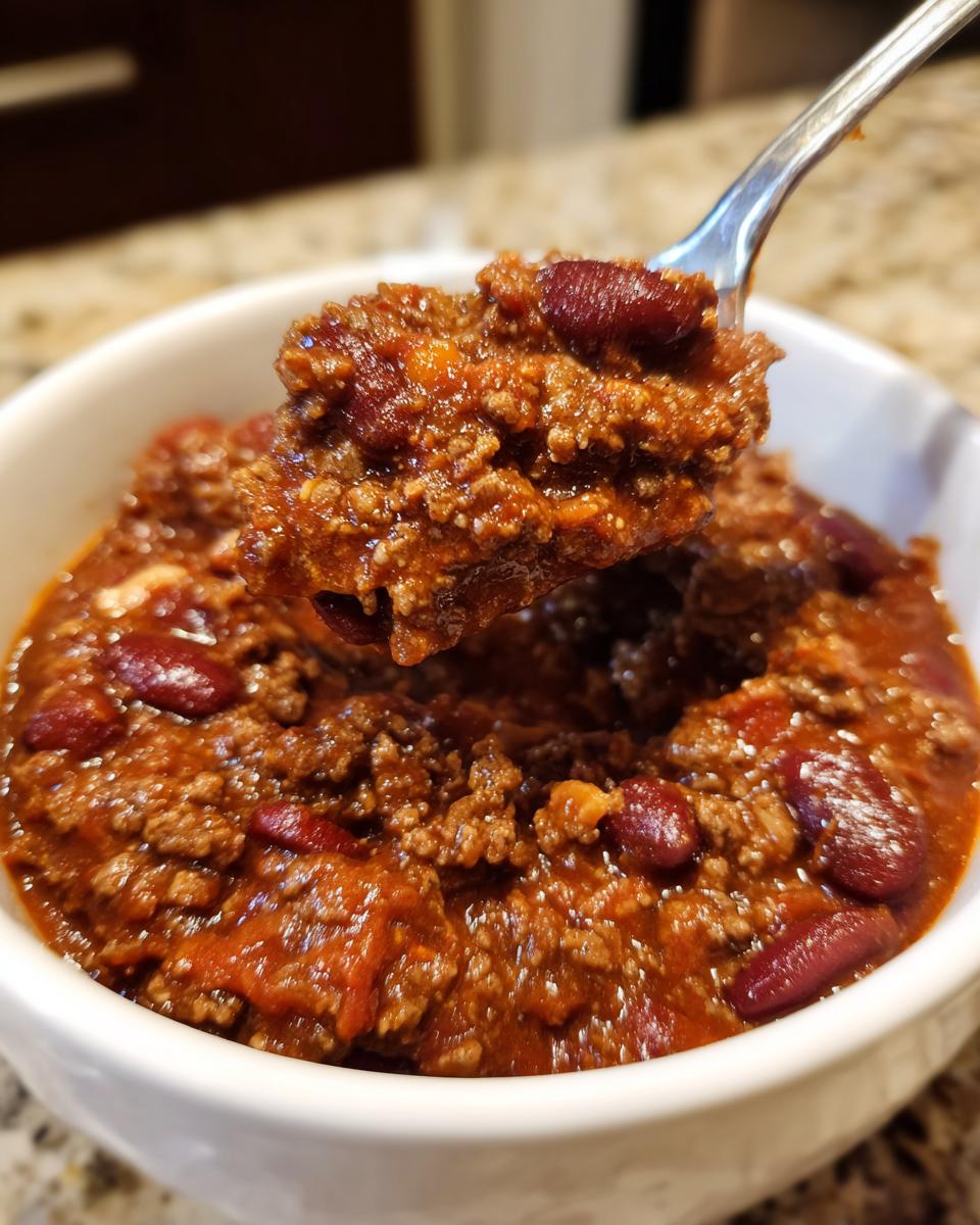 Chili with marinara sauce - detail 2