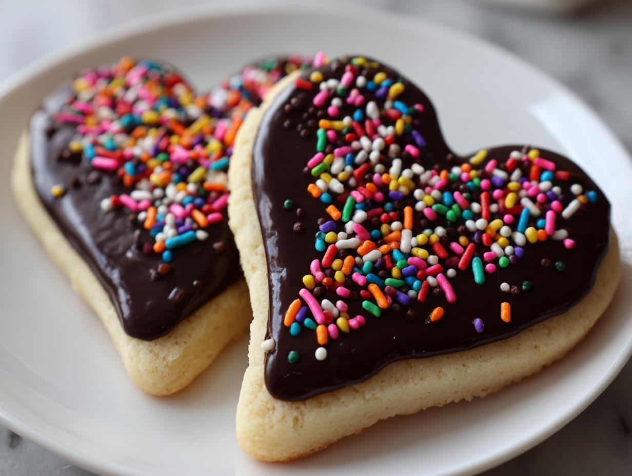 Amazing 165 Calorie Chocolate Heart Cookies