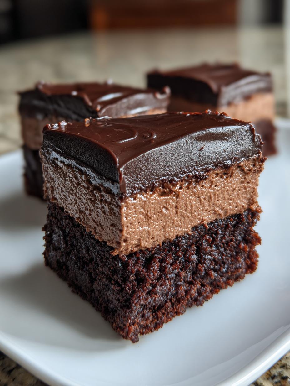 Chocolate Mousse Brownies - detail 2