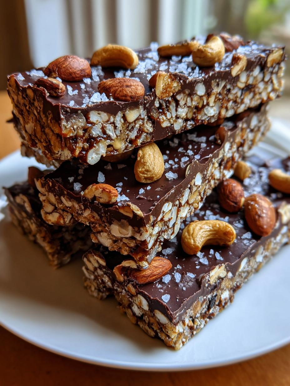 Chocolate Sea Salt Nut Bars - detail 2