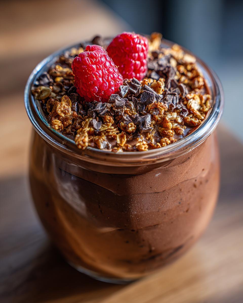 Chocolate Yogurt Mousse with Granola Topping - detail 1