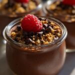 Chocolate Yogurt Mousse with Granola Topping