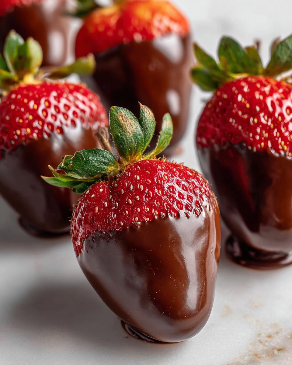 Chocolate covered strawberries - detail 1