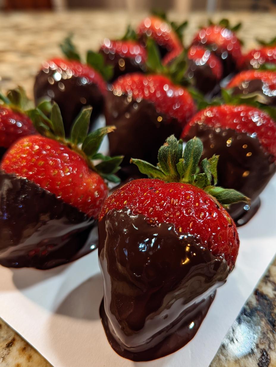 Chocolate covered strawberries - detail 2
