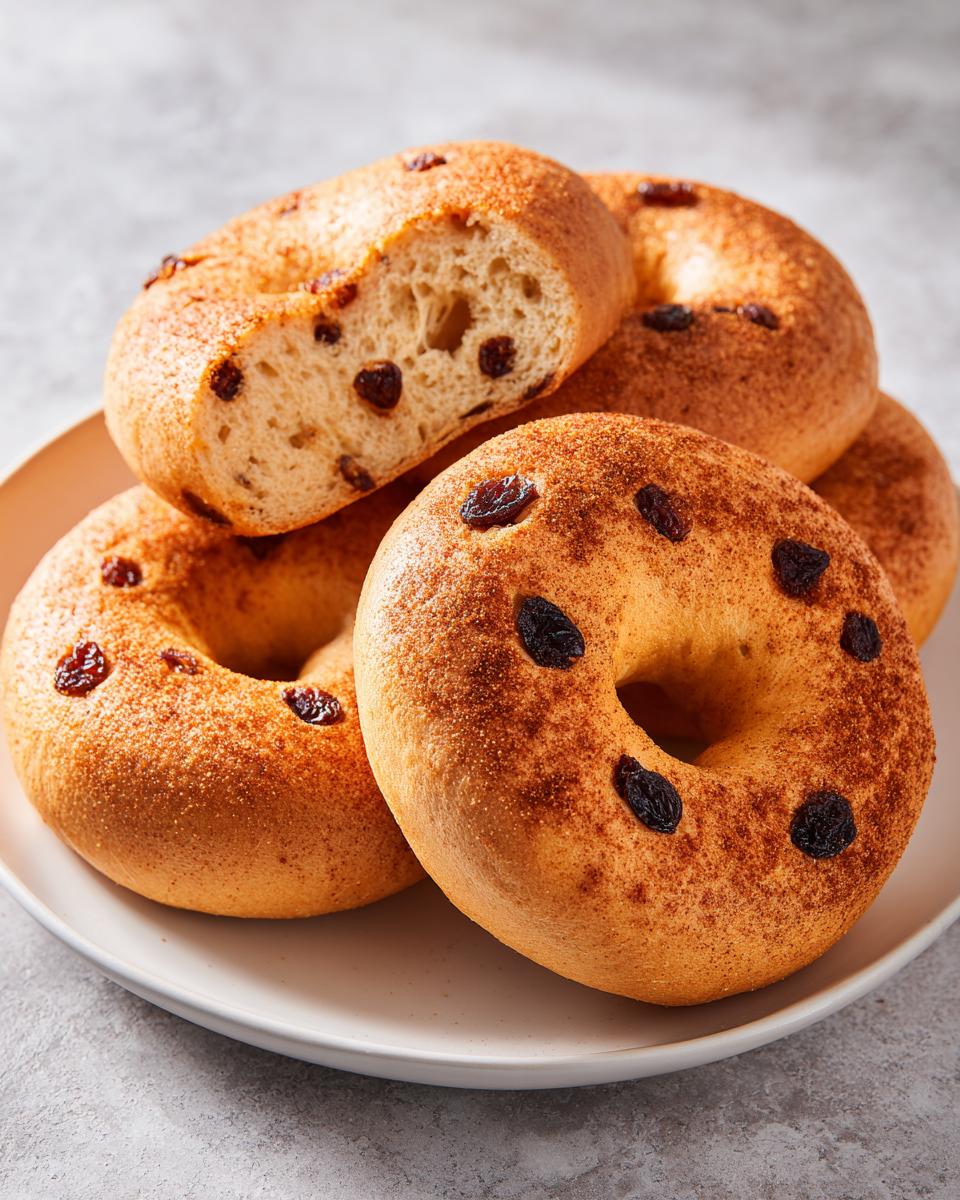 Cinnamon raisin protein bagels - detail 1