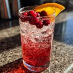 Cranberry sparkling mocktail