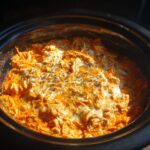 Crockpot buffalo chicken dip