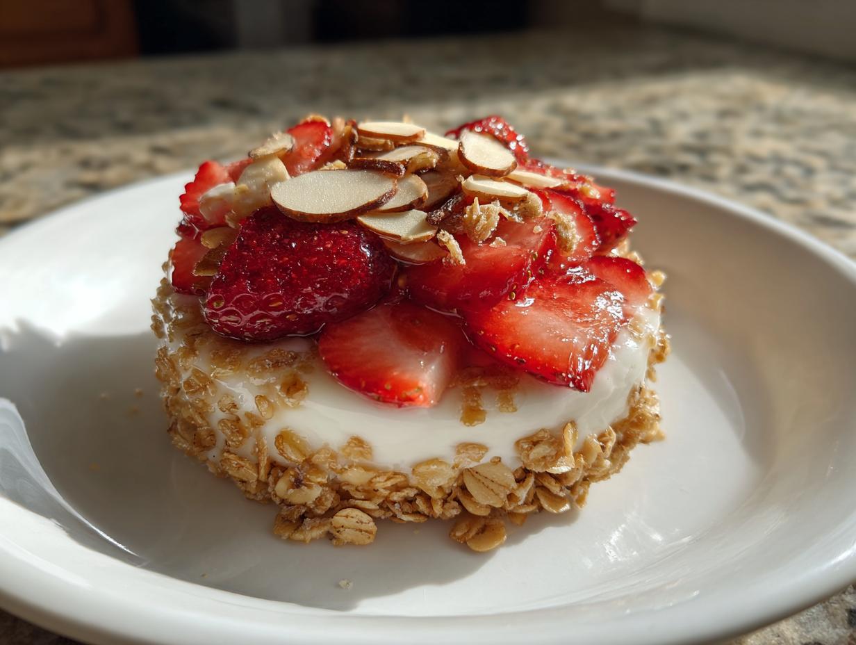 Crunchy Rice Cake Snack Stacks Yogurt Fruit