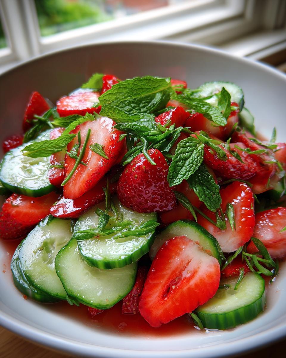 Amazing 10 Minute Cucumber Strawberry Salad 5 Cucumber Strawberry Salad - detail 2