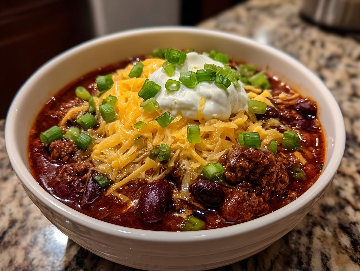Amazing Dump and go slow cooker chili 6 hours