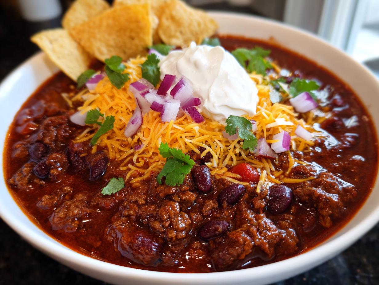 Amazing Dutch oven chili ground beef 2 hour magic