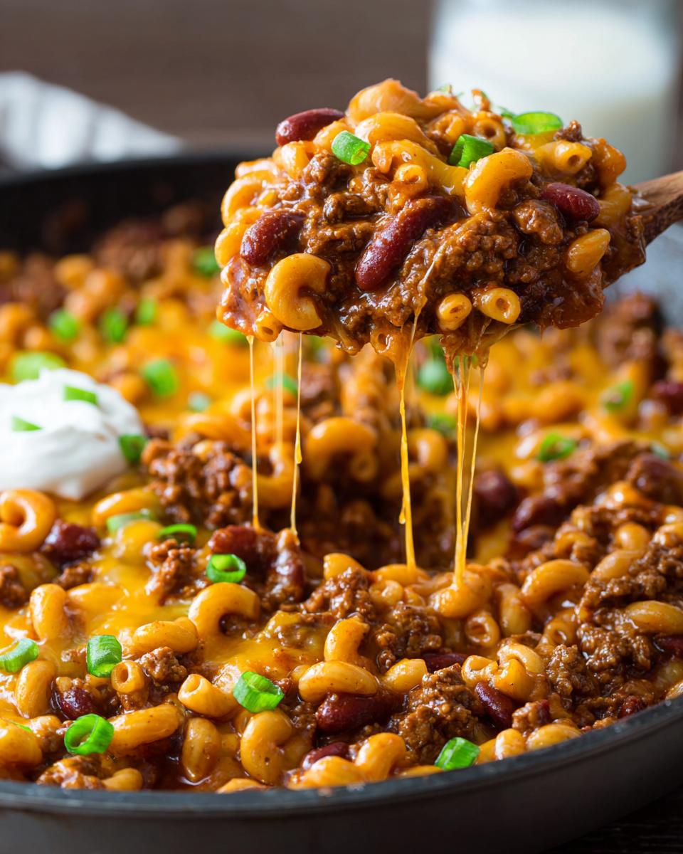 Amazing 1-Pan Easy Chili Mac Skillet Recipe 4 Easy Chili Mac Skillet for Chili Lovers Recipe - detail 1