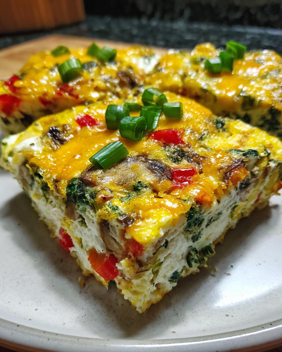 Egg White Veggie Squares - detail 1