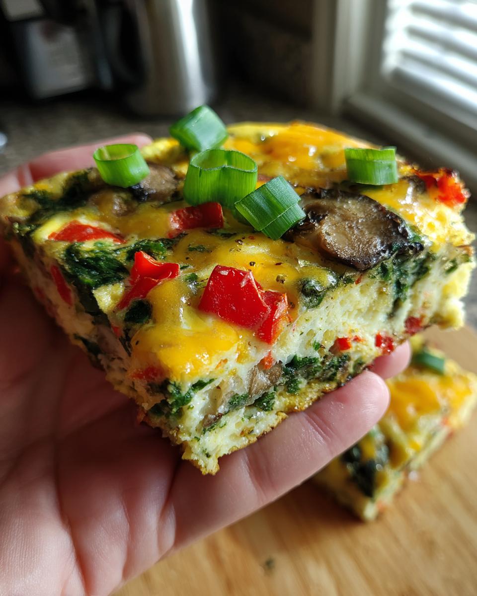 Egg White Veggie Squares - detail 2