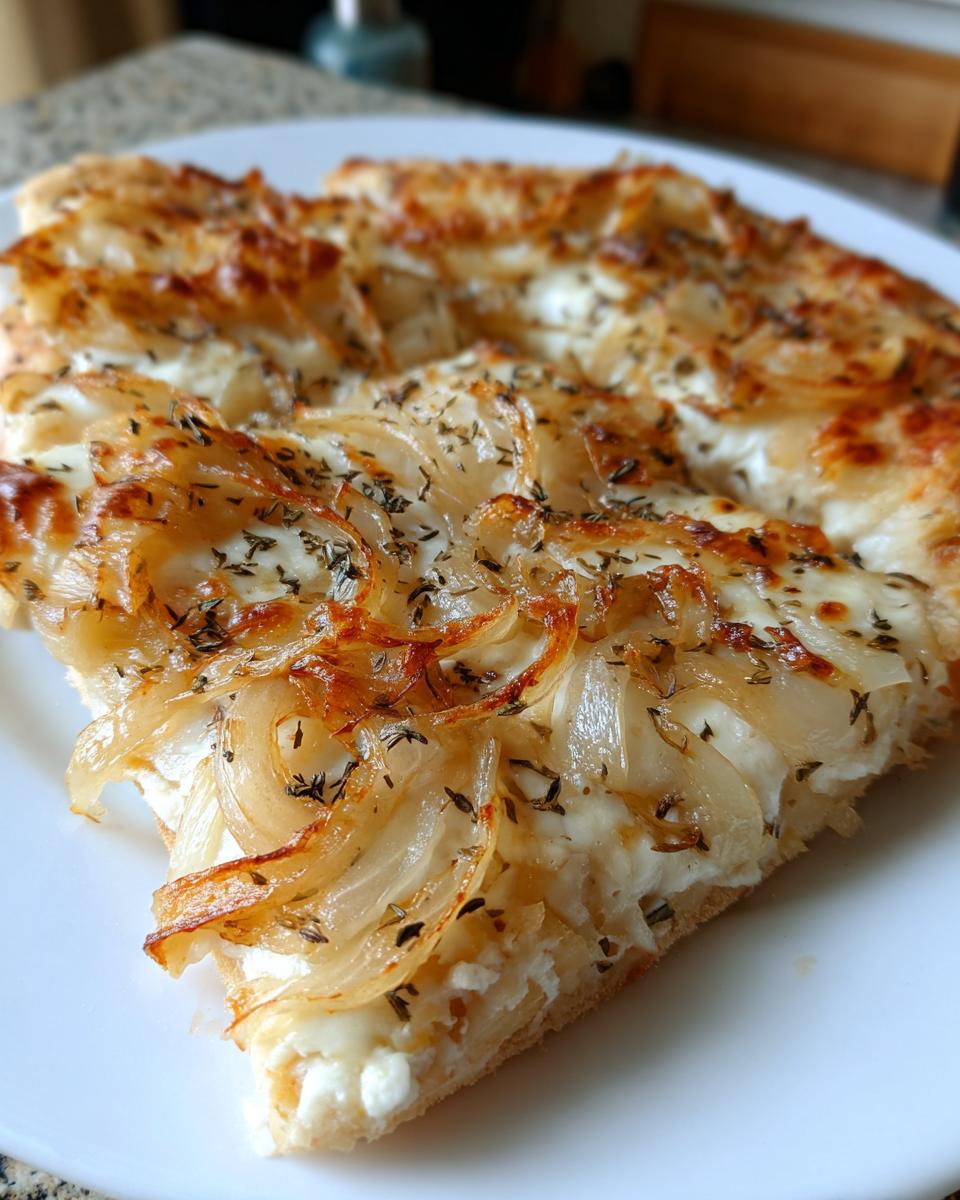 Flatbread with caramelized onions - detail 1