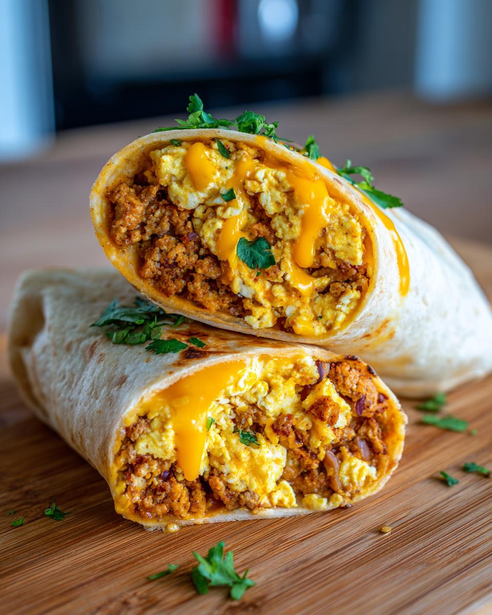 Freezer Breakfast Burritos - detail 2