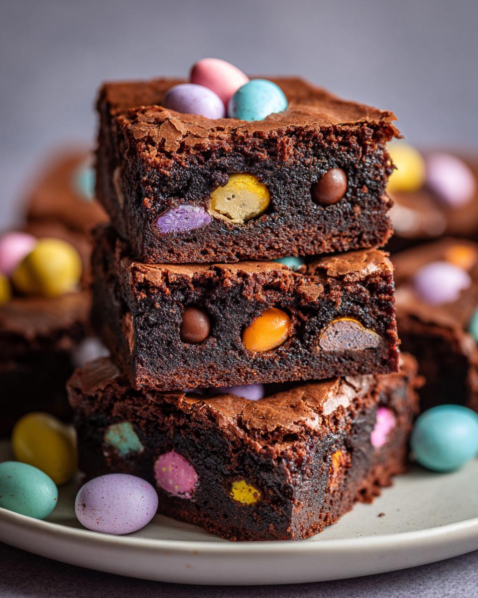 Fudgy Spring Pastel Brownies - detail 2