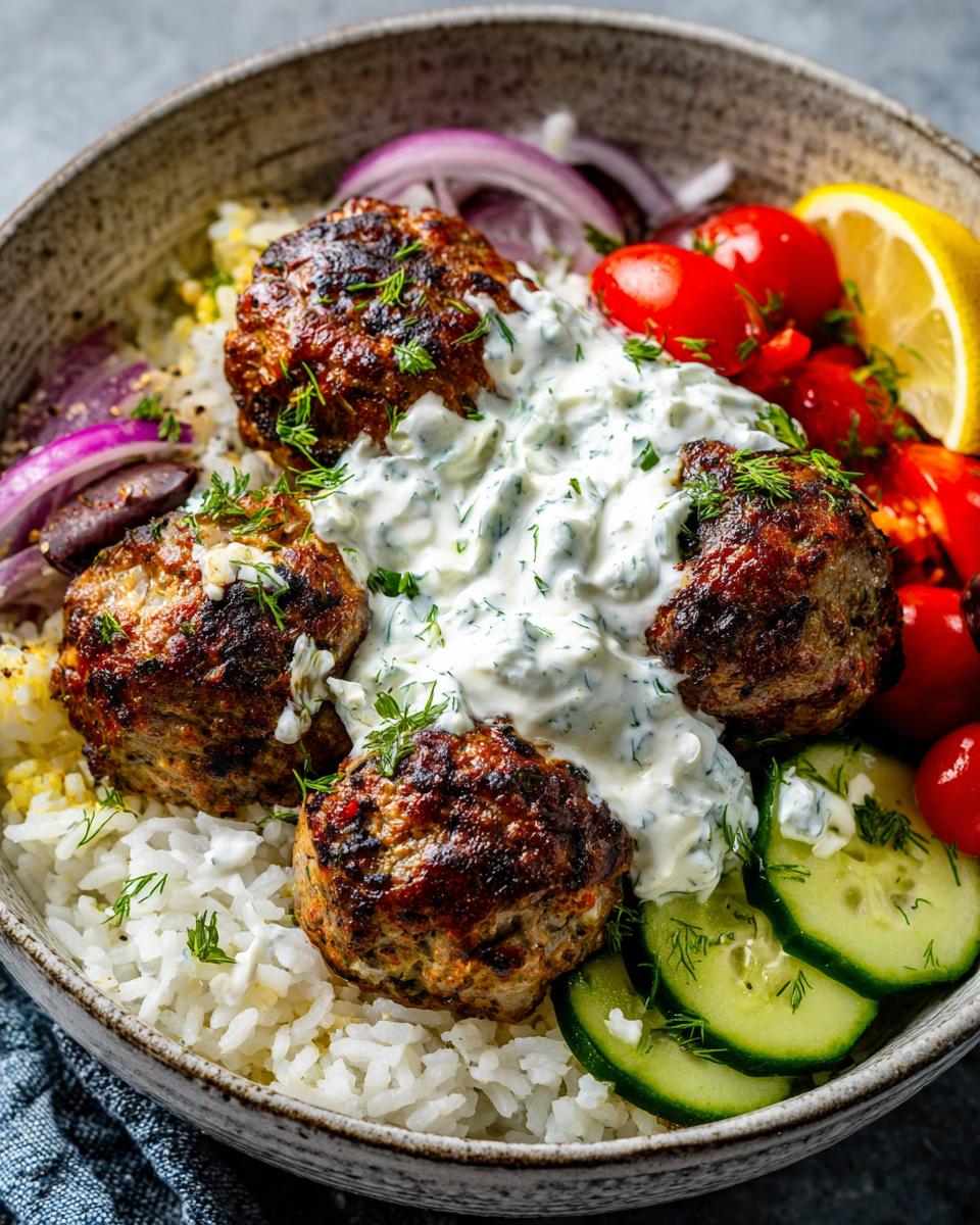 40 Minute Greek Meatball Bowl Magic 5 Greek Meatball Bowl - detail 1