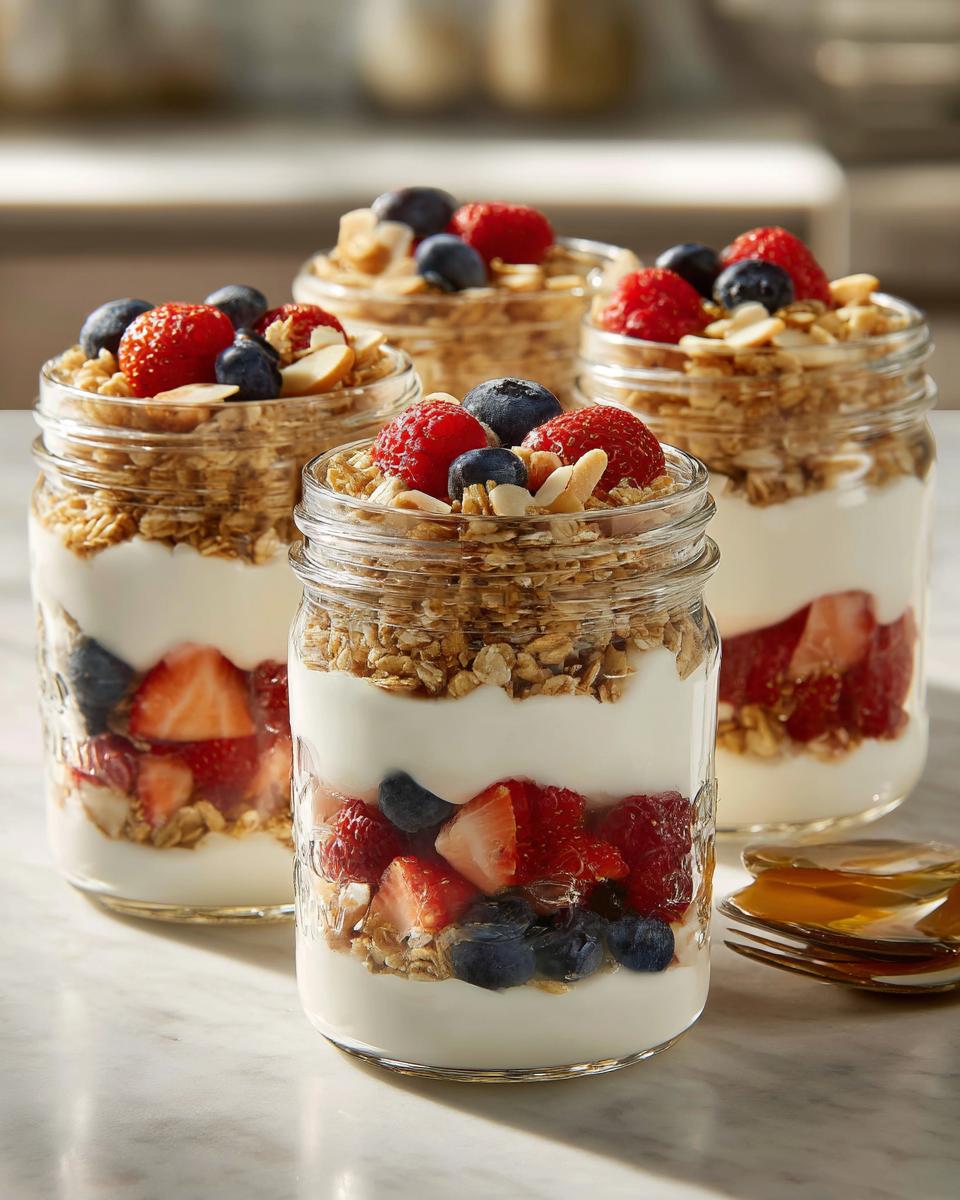 Greek Yogurt Berry Cereal Cups Recipe: 4 great bites 4 Greek Yogurt Berry Cereal Cups Recipe - detail 1