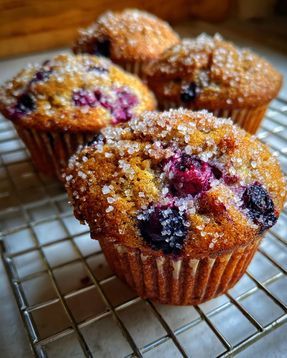 Greek Yogurt Blueberry Muffins - detail 1