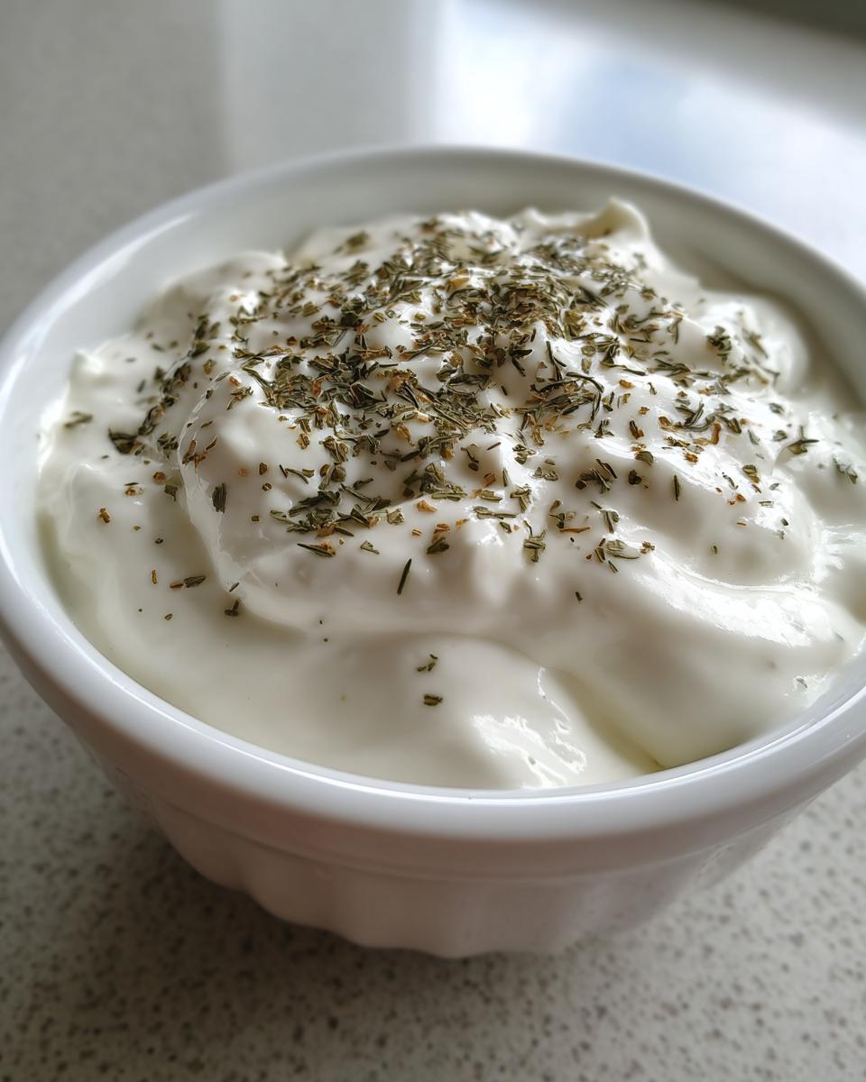 Greek yogurt ranch dip - detail 1