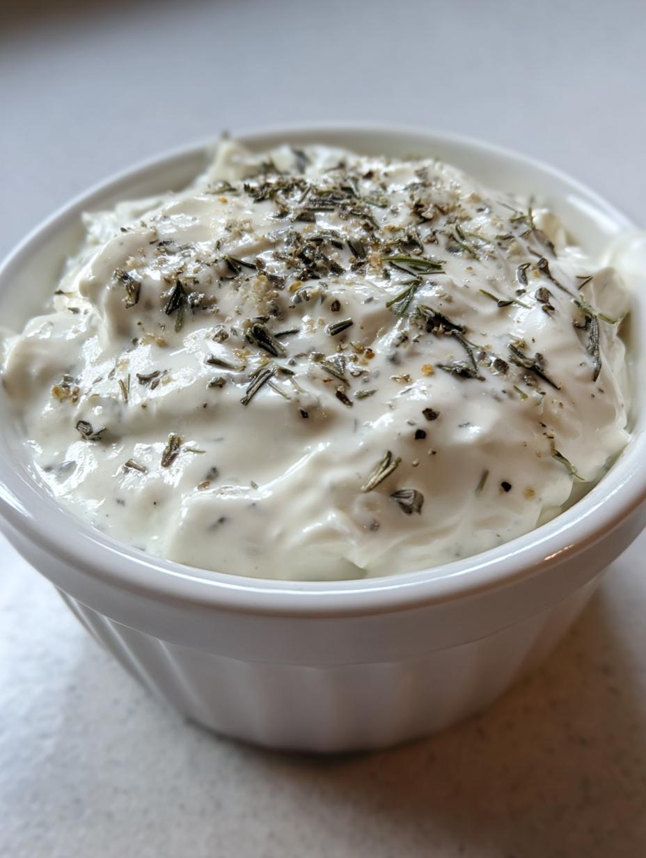 Greek yogurt ranch dip - detail 2