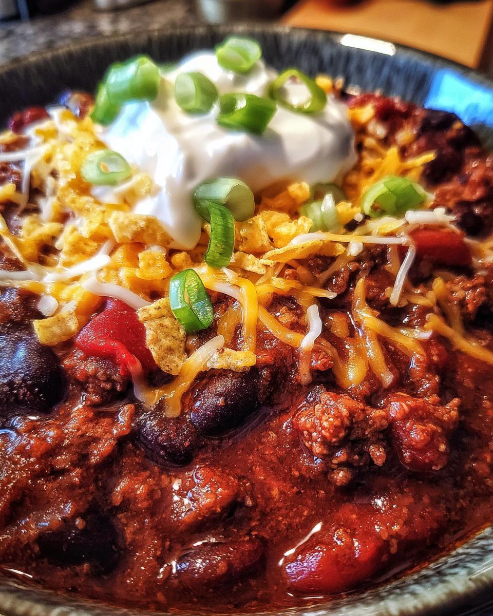 Ground beef bean chili - detail 1