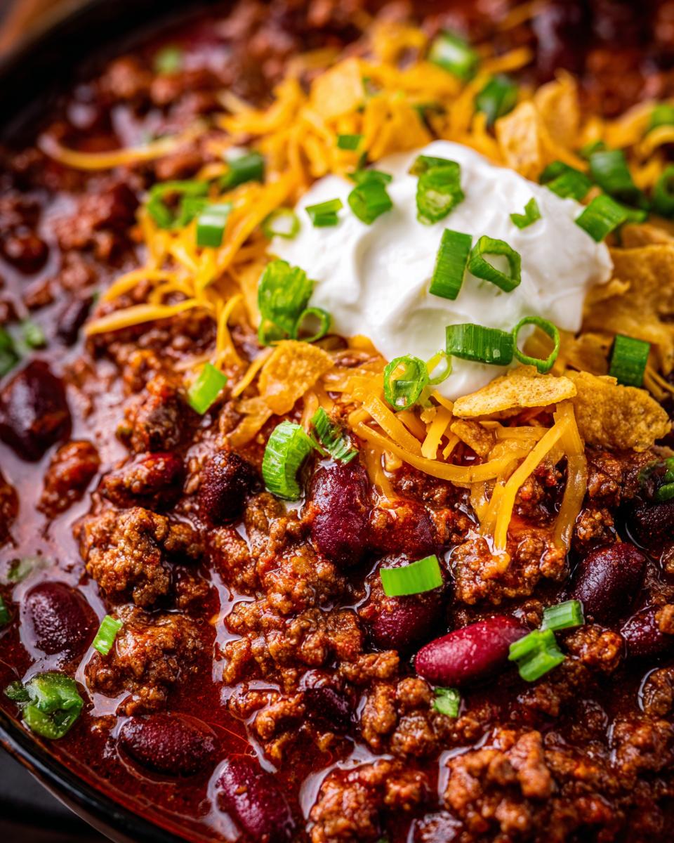 Ground beef bean chili - detail 2