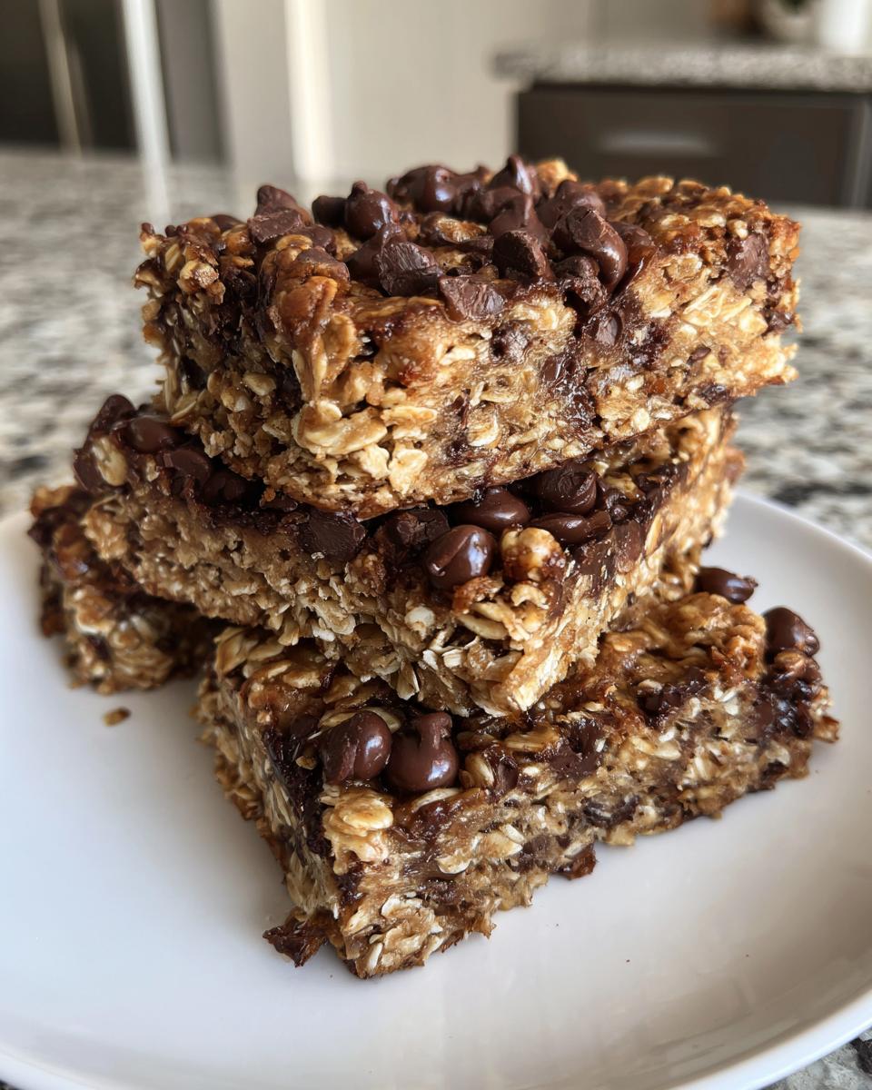 Amazing Healthy Banana Oat Bars with 12 Chips 4 Healthy Banana Oat Bars with Chocolate Chips - detail 1
