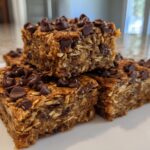 Healthy Banana Oat Bars with Chocolate Chips