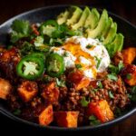 High-Protein Sweet Potato Beef Bowls