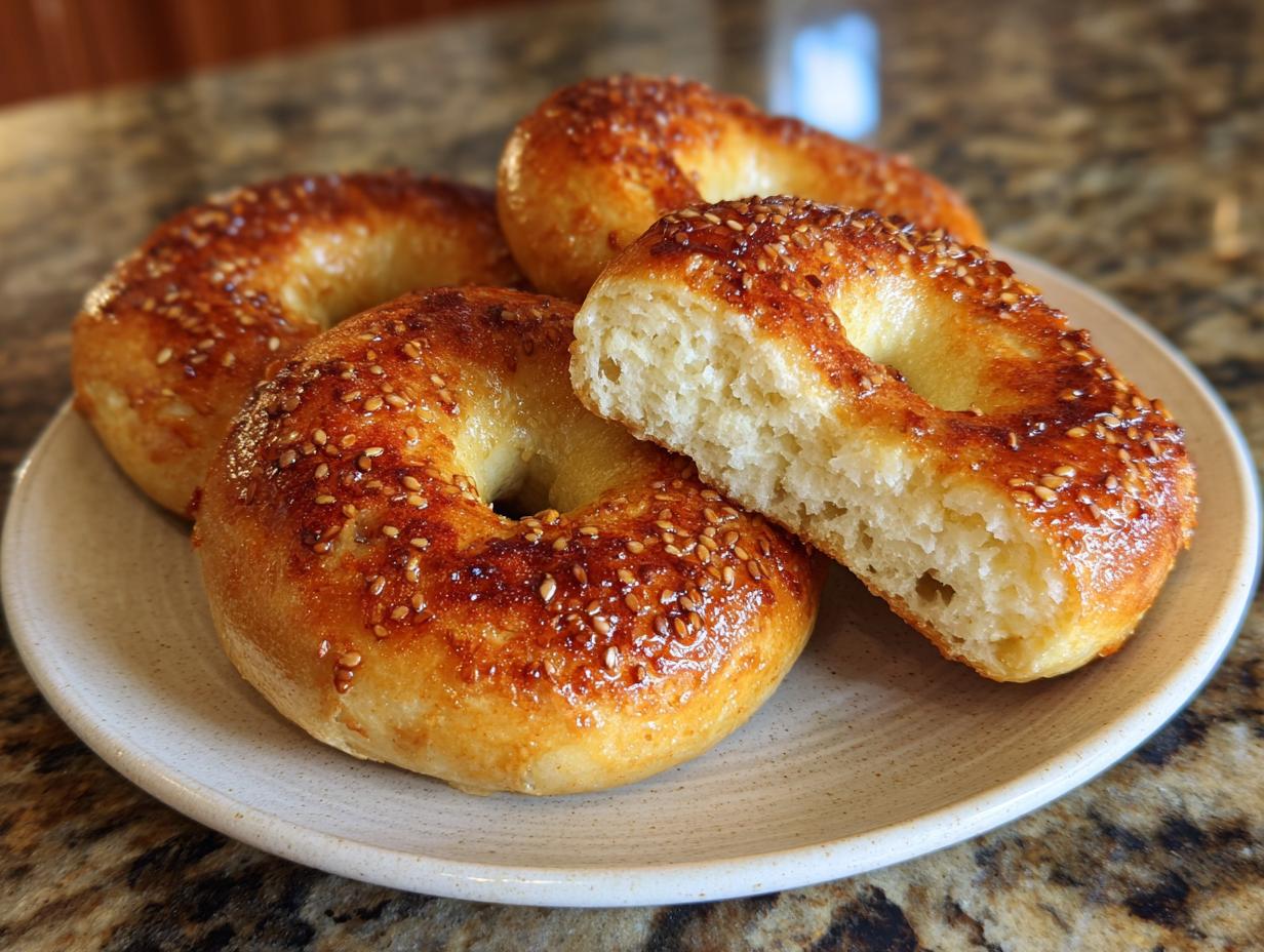 High-protein breakfast bagels