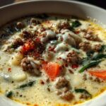 Italian ground chicken soup