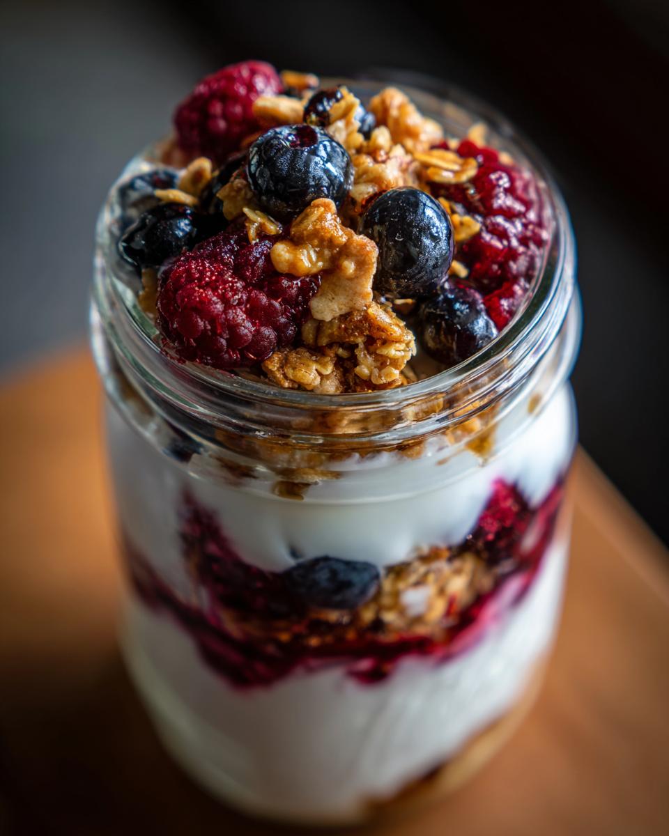 Layered berry protein parfaits: 4 Amazing mornings 4 Layered berry protein parfaits - detail 1