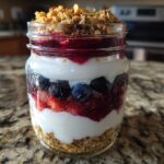 Layered berry protein parfaits
