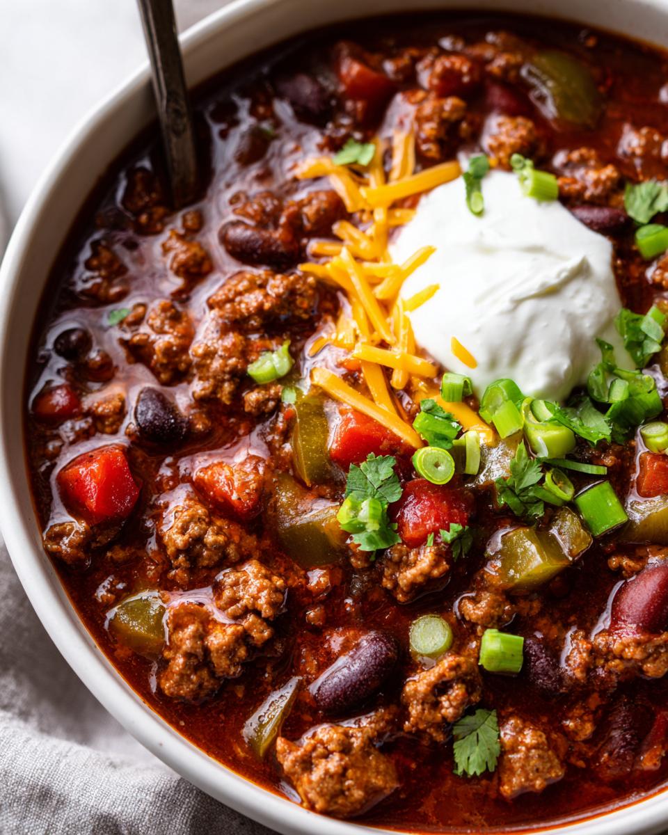 Meaty Beginner Chili with Ground Beef and Sausage - detail 2