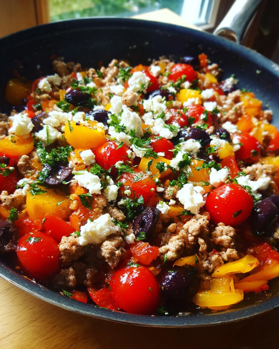 Amazing 20 Minute Mediterranean Ground Chicken Skillet 5 Mediterranean Ground Chicken Skillet - detail 1