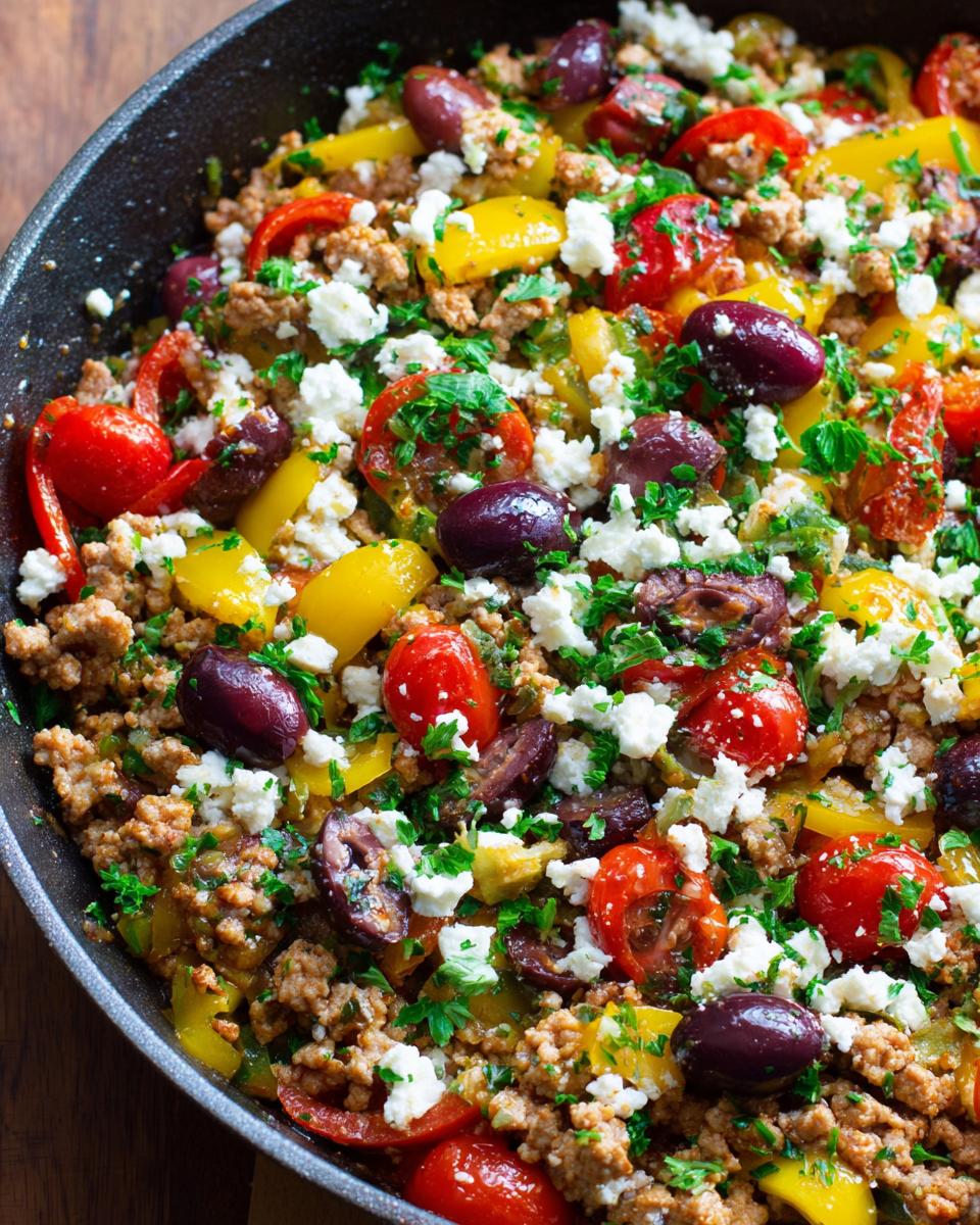 Amazing 20 Minute Mediterranean Ground Chicken Skillet 6 Mediterranean Ground Chicken Skillet - detail 2
