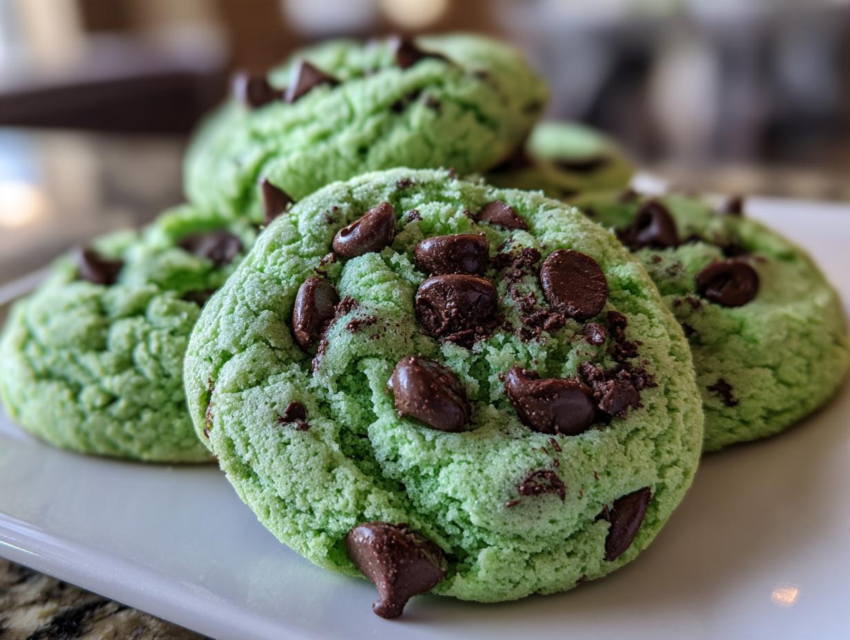 3 Minutes for 1 Amazing Mint Chocolate Chip Cookies