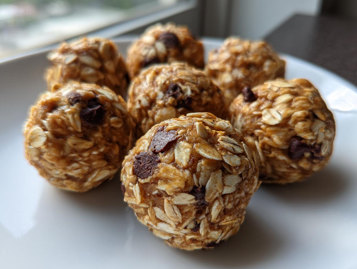 Amazing 10-min Peanut Butter Oat Balls