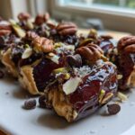 Peanut Butter Stuffed Dates Rolled in Nuts