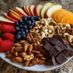 Quick Fruit and Nut Snack Plate with Chocolate