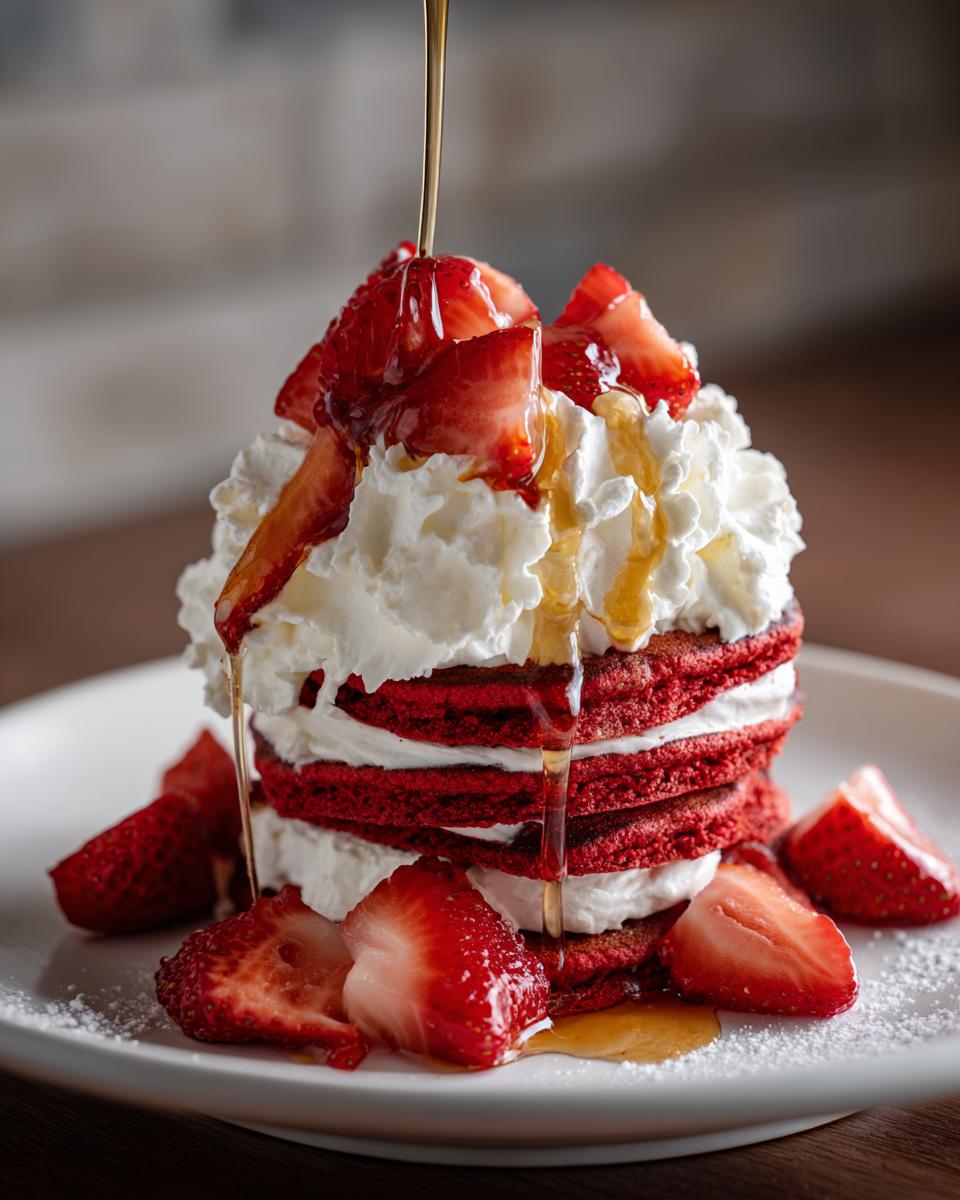 Red Velvet Pancakes - detail 1