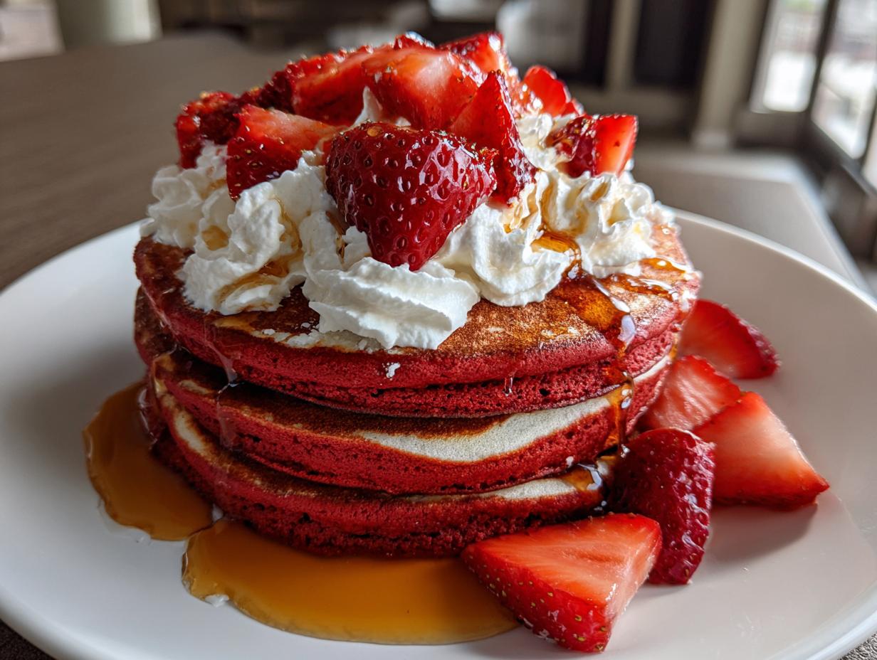 Amazing 30 Minute Red Velvet Pancakes