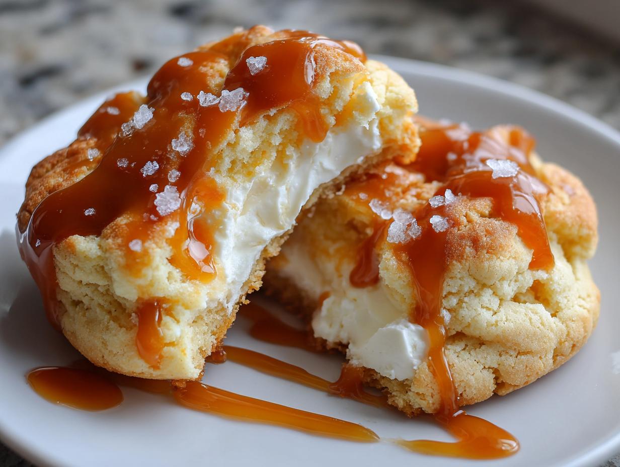Salted Caramel Cheesecake Cookies