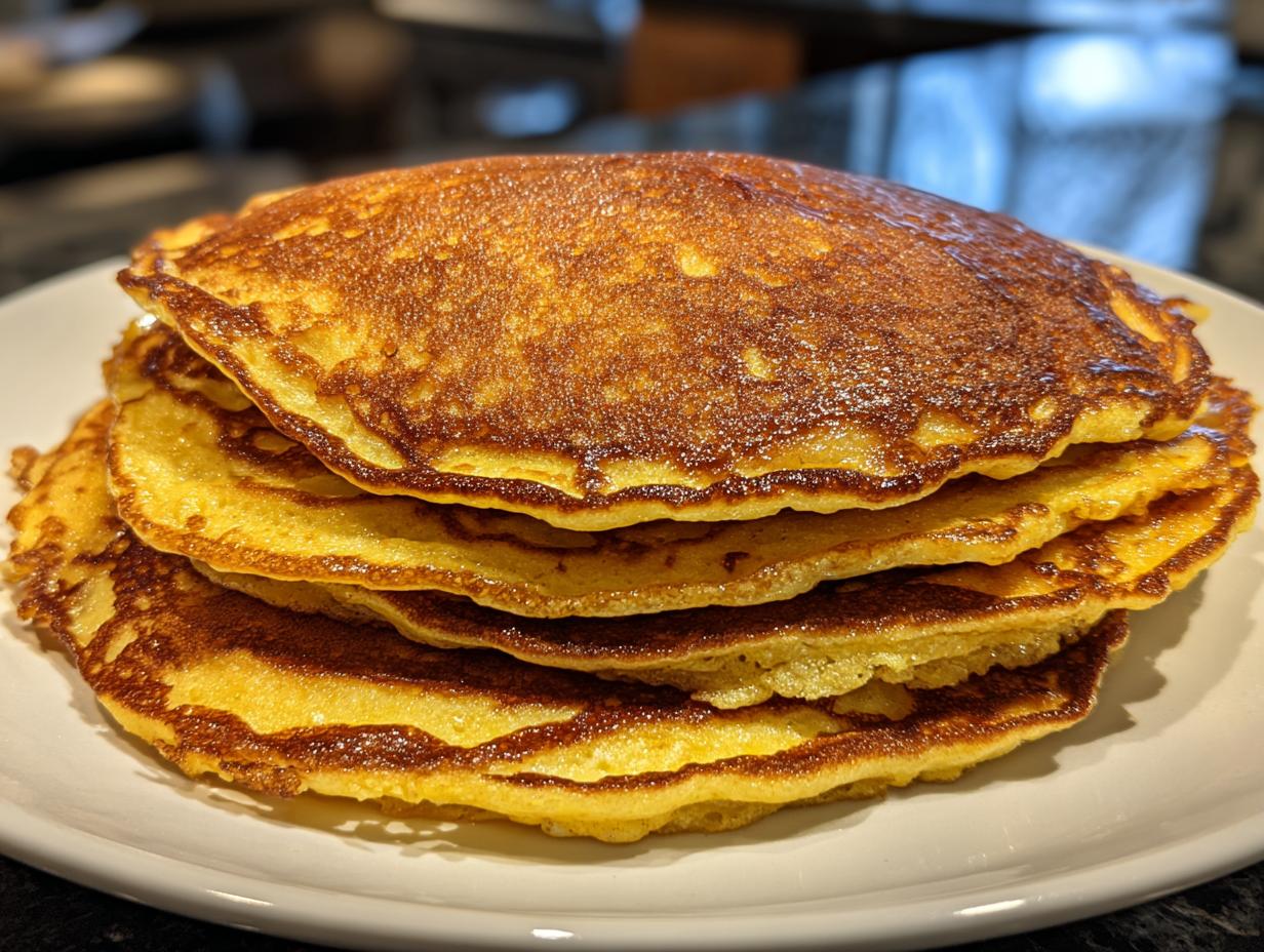 Savory Cheese Pancake Stack: 25 Min Magic